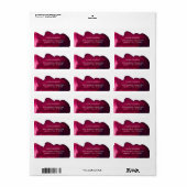 Deep burgundy red waterverf abstracte inkt rood etiket (Full Sheet)