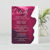 Deep burgundy red waterverf abstracte inkt rood kaart (Staand voorkant)