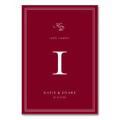 Deep Burgundy Script Wedding Kaart (Voorkant)
