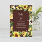 Deep Burgundy Sunflower Vrijgezellenfeest Kaart (Staand voorkant)