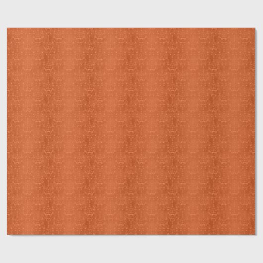 Deep Burnt Oranje Floral Damask Pattern Cadeaupapier (Vlak)