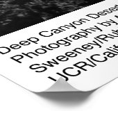 Deep Canyon Desert Research Station van Ansel Adam Poster (Hoek)