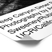 Deep Canyon Desert Research Station van Ansel Adam Poster (Hoek)