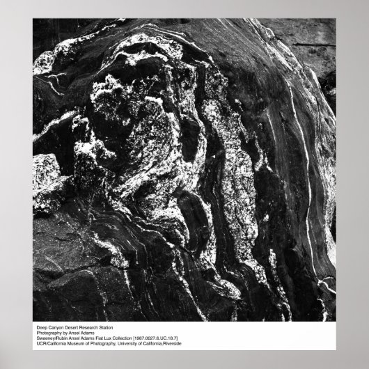 Deep Canyon Desert Research Station van Ansel Adam Poster (Voorkant)