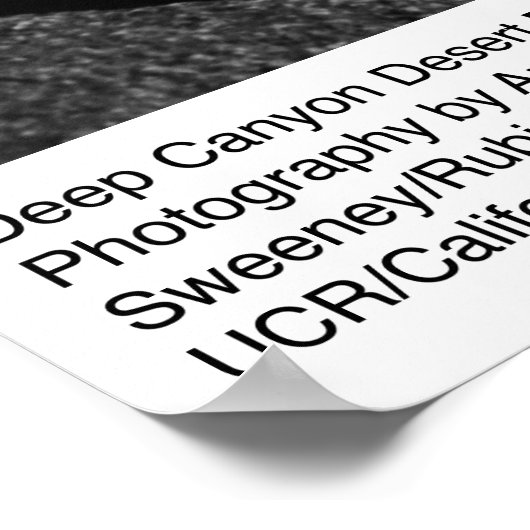 Deep Canyon Desert Research Station van Ansel Adam Poster (Hoek)