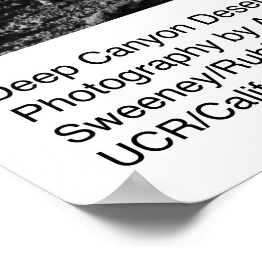 Deep Canyon Desert Research Station van Ansel Adam Poster (Hoek)