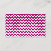 Deep Cerise Chevron; Retro krijtbordlook Visitekaartje (Achterkant)