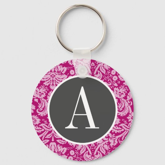 Deep Cerise Damask Sleutelhanger (Voorkant)