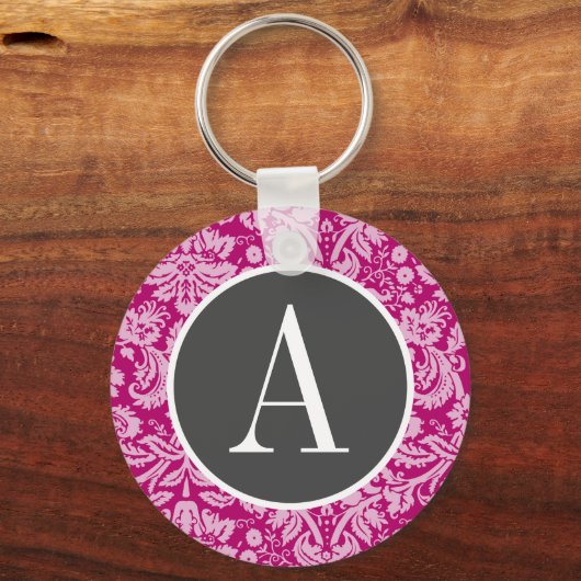 Deep Cerise Damask Sleutelhanger (Voorkant)