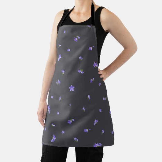 Deep Charcoal Balloon Flower Floral Pattern Schort (Insitu)
