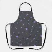 Deep Charcoal Balloon Flower Floral Pattern Schort (Voorkant)