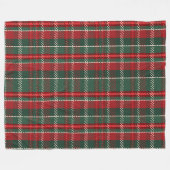Deep Christmas Red Green Tartan Fleece Deken (Voorkant (Horizontaal))