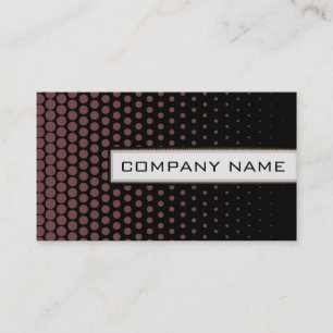 Deep Coffee Polka Dots Elegant Modern Black Visitekaartje