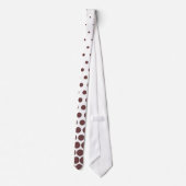 Deep Coffee Polka Dots Modern White Stropdas (Achterkant)