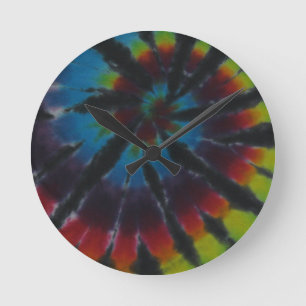 Deep Color Spiral Swirl Tie Ronde Klok