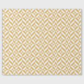 Deep Cool Gold Geometric Deco Cube Patroon Cadeaupapier (Vlak)