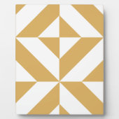 Deep Cool Gold Geometric Deco Cube Patroon Fotoplaat (Voorkant)