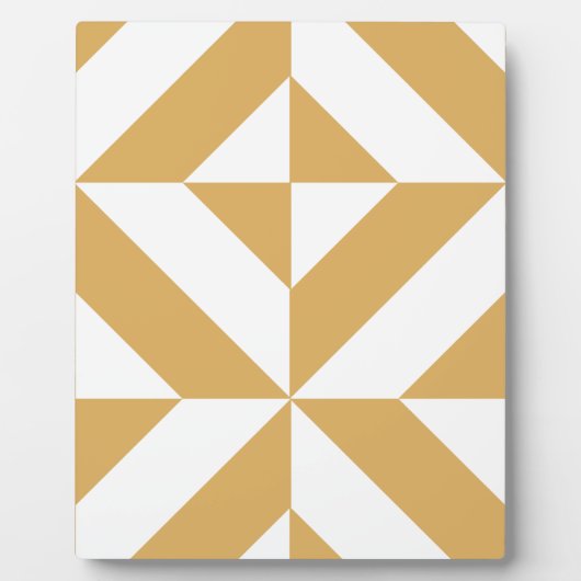 Deep Cool Gold Geometric Deco Cube Patroon Fotoplaat (Voorkant)