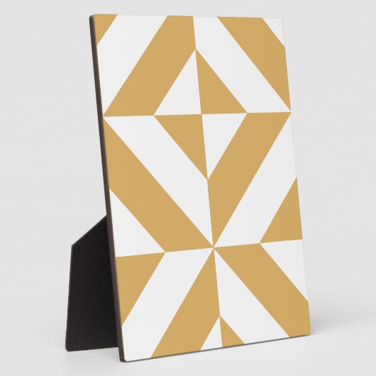 Deep Cool Gold Geometric Deco Cube Patroon Fotoplaat (Zijkant)