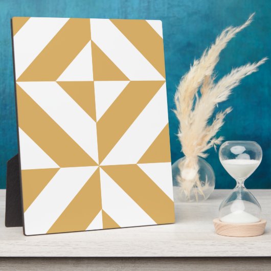 Deep Cool Gold Geometric Deco Cube Patroon Fotoplaat (Zijkant)