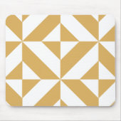 Deep Cool Gold Geometric Deco Cube Patroon Muismat (Voorkant)
