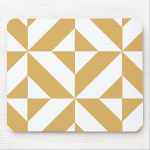 Deep Cool Gold Geometric Deco Cube Patroon Muismat