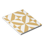 Deep Cool Gold Geometric Deco Cube Patroon Notitieblok (Schuin)
