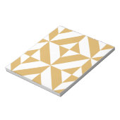 Deep Cool Gold Geometric Deco Cube Patroon Notitieblok (Linkerzijde)