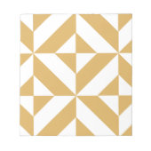 Deep Cool Gold Geometric Deco Cube Patroon Notitieblok (Voorkant)