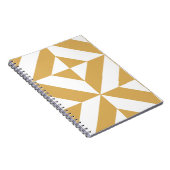 Deep Cool Gold Geometric Deco Cube Patroon Notitieboek (Rechterzijde)