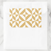 Deep Cool Gold Geometric Deco Cube Patroon Rechthoekige Sticker (Tas)