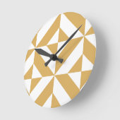 Deep Cool Gold Geometric Deco Cube Patroon Ronde Klok (Hoek)