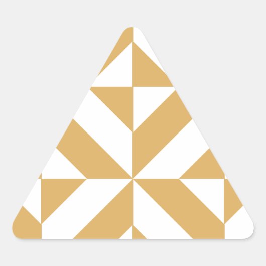 Deep Cool Gold Geometric Deco Cube Patroon Sticker (Voorkant)