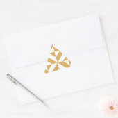 Deep Cool Gold Geometric Deco Cube Patroon Sticker (Envelop)