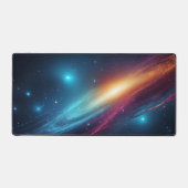 Deep Cosmic Cyan Magenta Abstract Space Nebula Bureaumat (Voorkant)