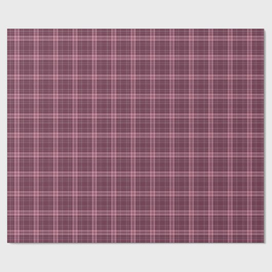 Deep Cranberry Red Tartan Plaid Cadeaupapier (Vlak)
