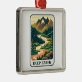 Deep Creek Idaho kleuren Metalen Ornament (Rechts)
