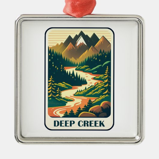 Deep Creek Idaho kleuren Metalen Ornament (Voorkant)