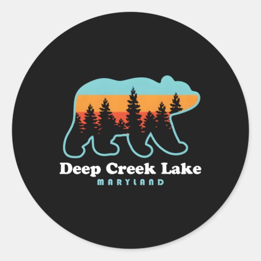 Deep Creek Lake Maryland Beer Deep Creek Lake Ronde Sticker (Voorkant)