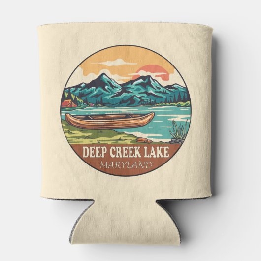 Deep Creek Lake Maryland Boating Vist Embleem Blikjeskoeler (Achterkant)