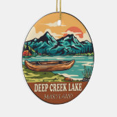 Deep Creek Lake Maryland Boating Vist Embleem Keramisch Ornament (Rechts)