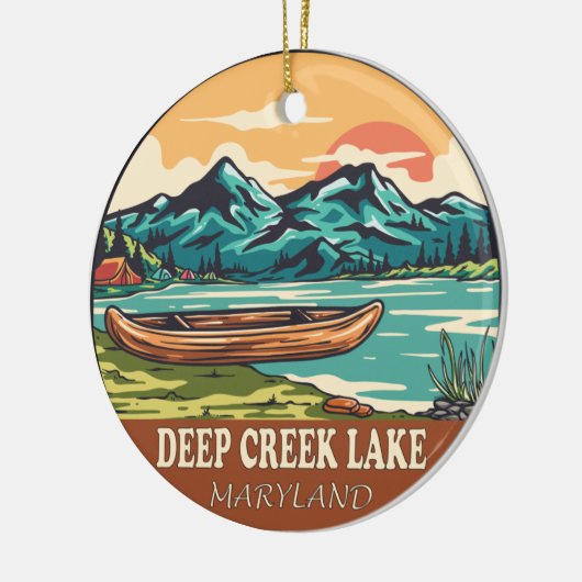 Deep Creek Lake Maryland Boating Vist Embleem Keramisch Ornament (Links)