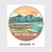 Deep Creek Lake Maryland Boating Vist Embleem Sticker (Vel)