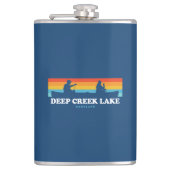Deep Creek Lake Maryland Canoe Heupfles (Voorkant)
