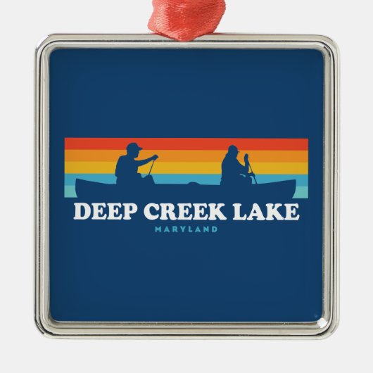 Deep Creek Lake Maryland Canoe Metalen Ornament (Voorkant)