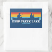 Deep Creek Lake Maryland Canoe Rechthoekige Sticker (Tas)