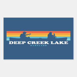 Deep Creek Lake Maryland Canoe Rechthoekige Sticker
