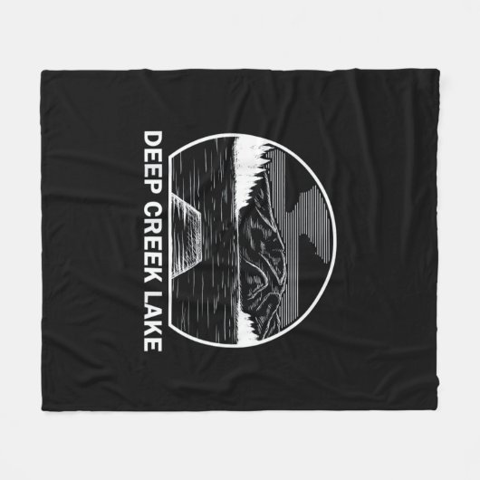 DEEP CREEK LAKE MARYLAND FLEECE DEKEN (Voorkant (Horizontaal))