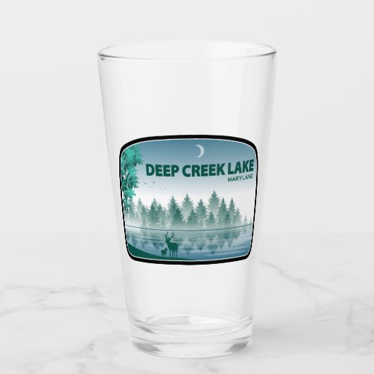 Deep Creek Lake Maryland Herten Glas (Voorkant)