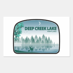 Deep Creek Lake Maryland Herten Rechthoekige Sticker